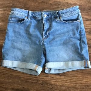 Lands End Mid Rise Roll Cuff Shorts - 14P